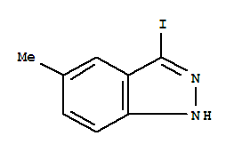 Structure of 3-IODO-5-METHYL (1H)INDAZOLE