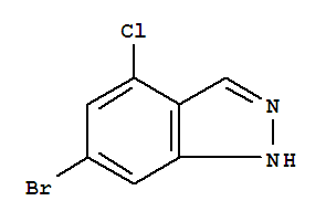 Structure of 6-BROMO-4-CHLORO-1H-INDAZOLE