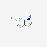 6-Bromo-4-chloro-1H-indole结构式