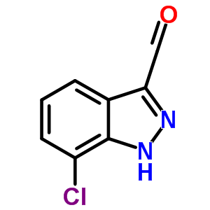 Structure of 7-chloro-2H-indazole-3-carbaldehyde