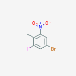 Structure of 5-Bromo-1-iodo-2-methyl-3-nitrobenzene