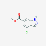 Structure of 4-CHLORO-6-INDAZOLECARBOXYLIC ACID METHYL ESTER