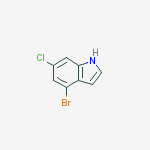 Structure of 1H-Indole, 4-broMo-6-chloro-