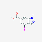 4-Iodo-6-indazolecarboxylic acid methyl ester结构式
