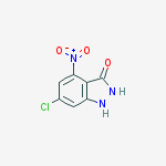 6-Chloro-3-hydroxy-4-nitroindazole结构式