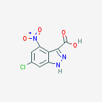 Structure of 6-Chloro-4-nitro-1H-indazole-3-carboxylic acid