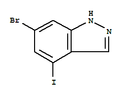 Structure of 1H-Indazole,6-bromo-4-iodo-