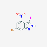 Structure of 6-bromo-3-iodo-4-nitro-2H-indazole