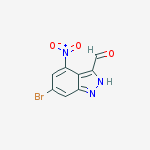 Structure of 6-Bromo-4-nitro-3-(1H)indazole carboxaldehyde