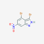 Structure of 3.4-Dibromo-6-nitro (1H)indazole