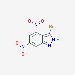 3-Bromo-4,6-dinitro (1H)indazole结构式