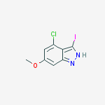 Structure of 4-Chloro-3-iodo-6-methoxy-1H-indazole