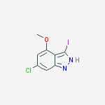 Structure of 6-Chloro-3-iodo-4-methoxy-1H-indazole