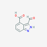 Structure of 3-Formyl-4-indazolecarboxylic acid
