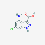 Structure of 4-Amino-6-chloro-3-(1H)indazole carboxylic acid