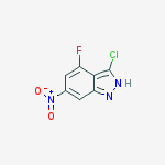 Structure of 3-Chloro-4-fluoro-6-nitro (1H)indazole