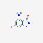 Structure of 4-Amino-3-hydroxy-6-iodo-1H-indazole