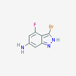 Structure of 6-Amino-3-bromo-4-fluoro (1H)indazole