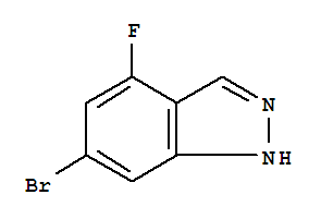 Structure of 6-BROMO-4-FLUORO-1H-INDAZOLE