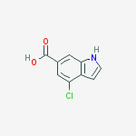 Structure of 1H-Indole-6-carboxylic acid, 4-chloro-