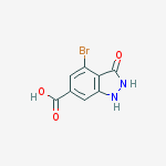 Structure of 4-bromo-2,3-dihydro-3-oxo-1H-Indazole-6-carboxylic acid