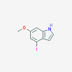 Structure of 1H-Indole, 4-iodo-6-Methoxy-