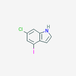 Structure of 6-Chloro-4-iodo indole