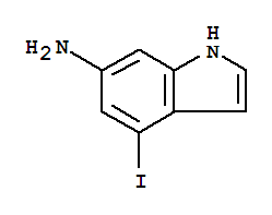 Structure of 1H-INDOL-6-AMINE,4-IODO-