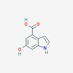 Structure of 1H-Indole-4-carboxylic acid, 6-hydroxy-