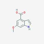 Structure of 6-Methoxy-1H-indole-4-carboxylic acid