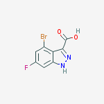 Structure of 4-Bromo-6-fluoro-3-(1H)indazole carboxylic acid
