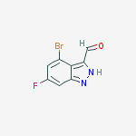4-Bromo-6-fluoro-(1H)indazole carboxaldehyde结构式