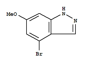 4-BROMO-6-METHOXY-1H-INDAZOLE结构式