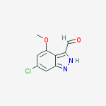 Structure of 6-Chloro-4-methoxy-3-(1H)indazole carboxaldehyde