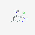 Structure of 4-Amino-3-chloro-6-methyl-(1H)indazole