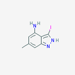 Structure of 3-Iodo-6-methyl-1H-indazol-4-amine