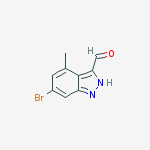 Structure of 6-Bromo-4-methyl-1H-indazole-3-carbaldehyde