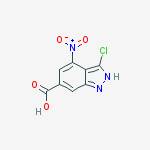 Structure of 3-Chloro-4-nitro-1H-indazole-6-carboxylic acid