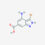 Structure of 4-Amino-3-bromo-6-(1H)indazole carboxylic acid