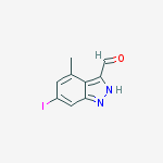 Structure of 6-Iodo-4-methyl-3-(1H)indazole carboxaldehyde