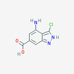 Structure of 4-Amino-3-chloro-1H-indazole-6-carboxylic acid