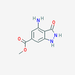 Structure of 4-Amino-3-hydroxy-6-indazolecarboxylic acid methyl ester