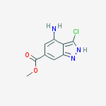 Structure of Methyl 4-amino-3-chloro-1H-indazole-6-carboxylate