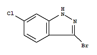 Structure of 3-Bromo-6-chloro-1H-indazole
