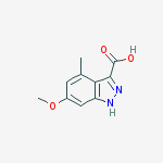 Structure of 6-Methoxy-4-methyl-3-(1H)indazole carboxylic acid