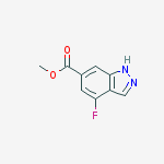 Structure of 4-FLUORO-6-INDAZOLECARBOXYLIC ACID METHYL ESTER