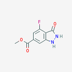 Structure of 4-Fluoro-3-hydroxy-6-indazolecarboxylic acid methyl ester