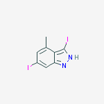 Structure of 3,6-Diiodo-4-methyl (1H)indazole
