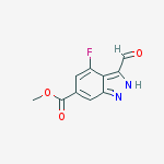 Structure of 4-Fluoro-6-methoxycarbonyl-3-(1H)indazole carboxaldehyde