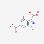 Structure of 4-Fluoro-6-methoxycarbonyl-3-(1H)indazole carboxylic acid